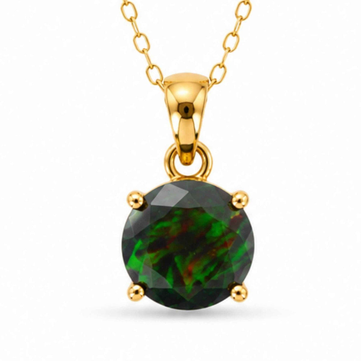Colier cu Opal, Argint 925 placat aur 18k – CraftMystic