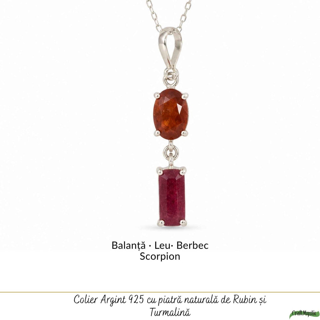 Colier cu Rubin și Turmalină – CraftMystic