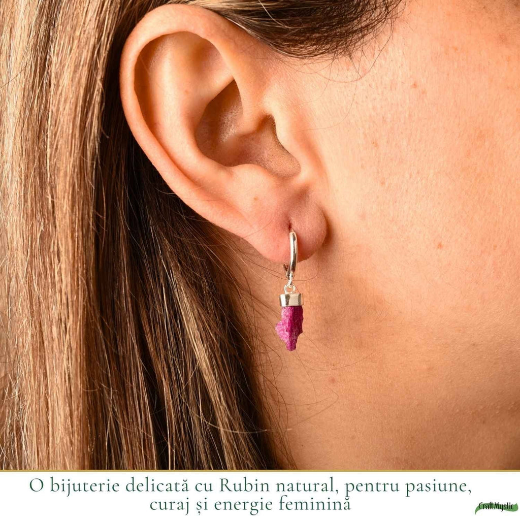 Cercei cu Rubin, Argint 925 – CraftMystic