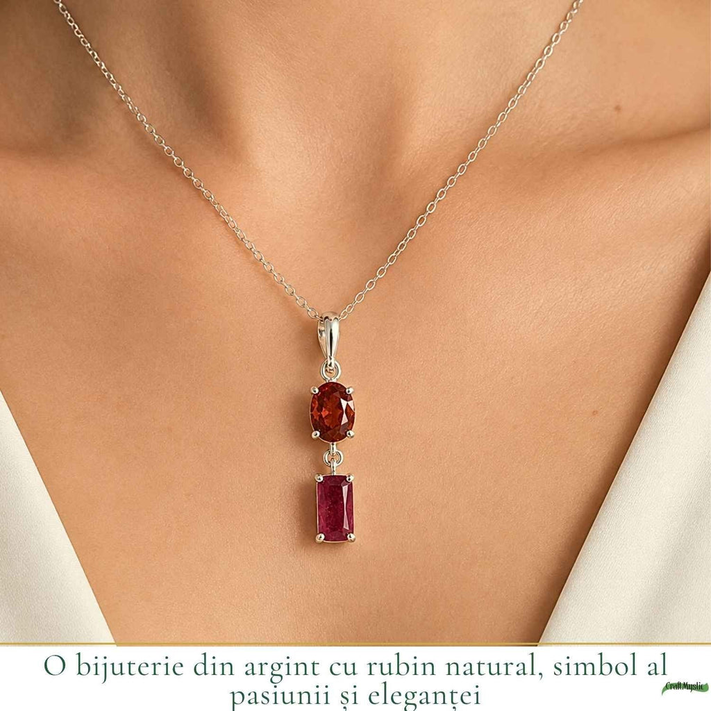 Colier cu Rubin și Turmalină – CraftMystic