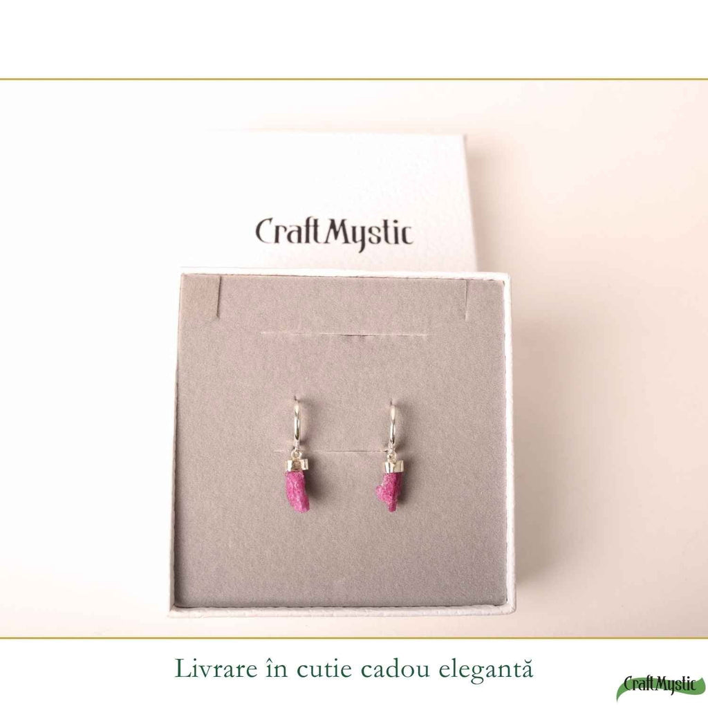 Cercei cu Rubin, Argint 925 – CraftMystic
