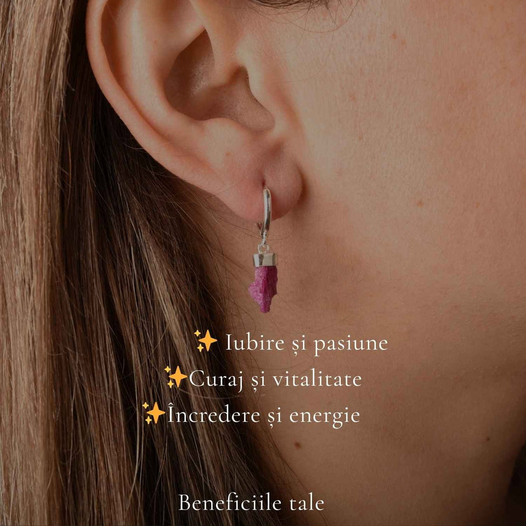 Cercei cu Rubin, Argint 925 – CraftMystic