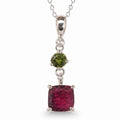 Colier cu Rubin și Turmalină Verde – CraftMystic