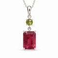 Colier cu Rubin și Turmalină Verde – CraftMystic