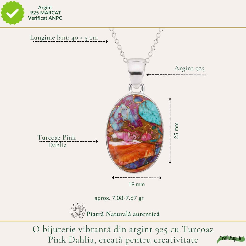 Colier cu Turcoaz, Argint 925 – CraftMystic