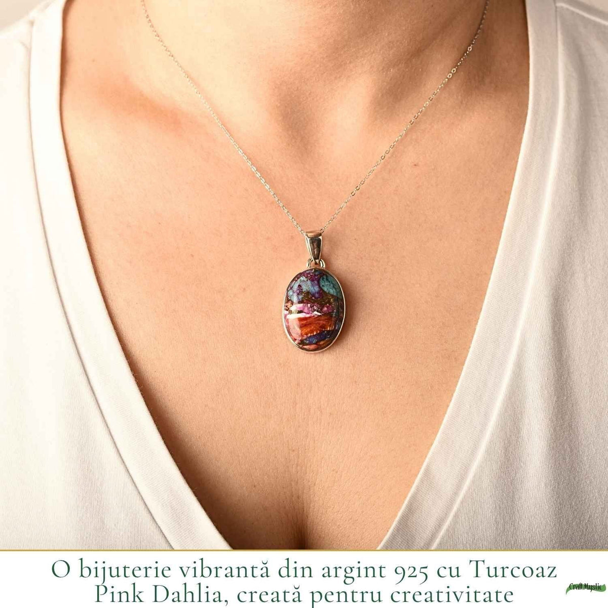 Colier cu Turcoaz, Argint 925 – CraftMystic