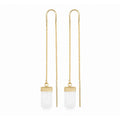 Cercei cu Selenit, Argint 925 placat aur 18k – CraftMystic