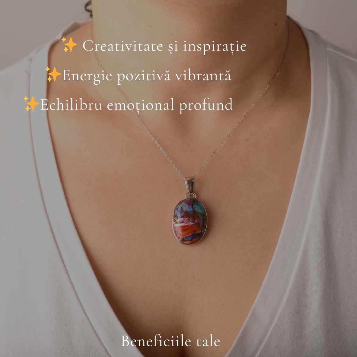 Colier cu Turcoaz, Argint 925 – CraftMystic