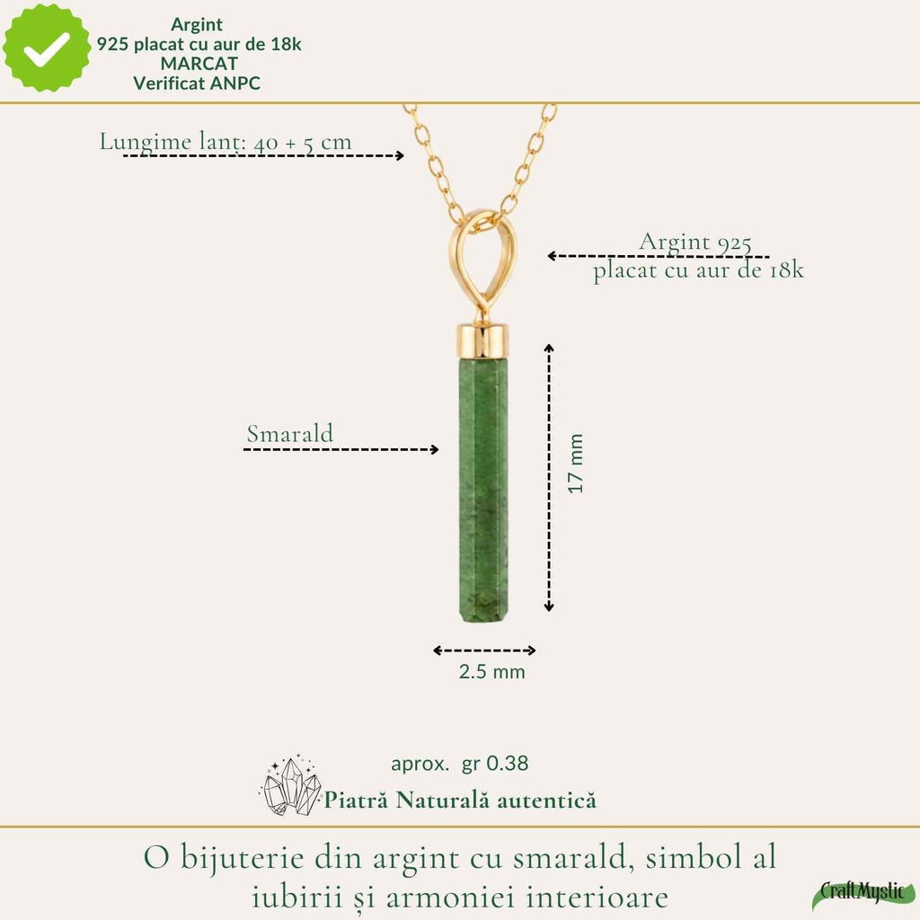 Colier cu Smarald, Argint 925 – CraftMystic