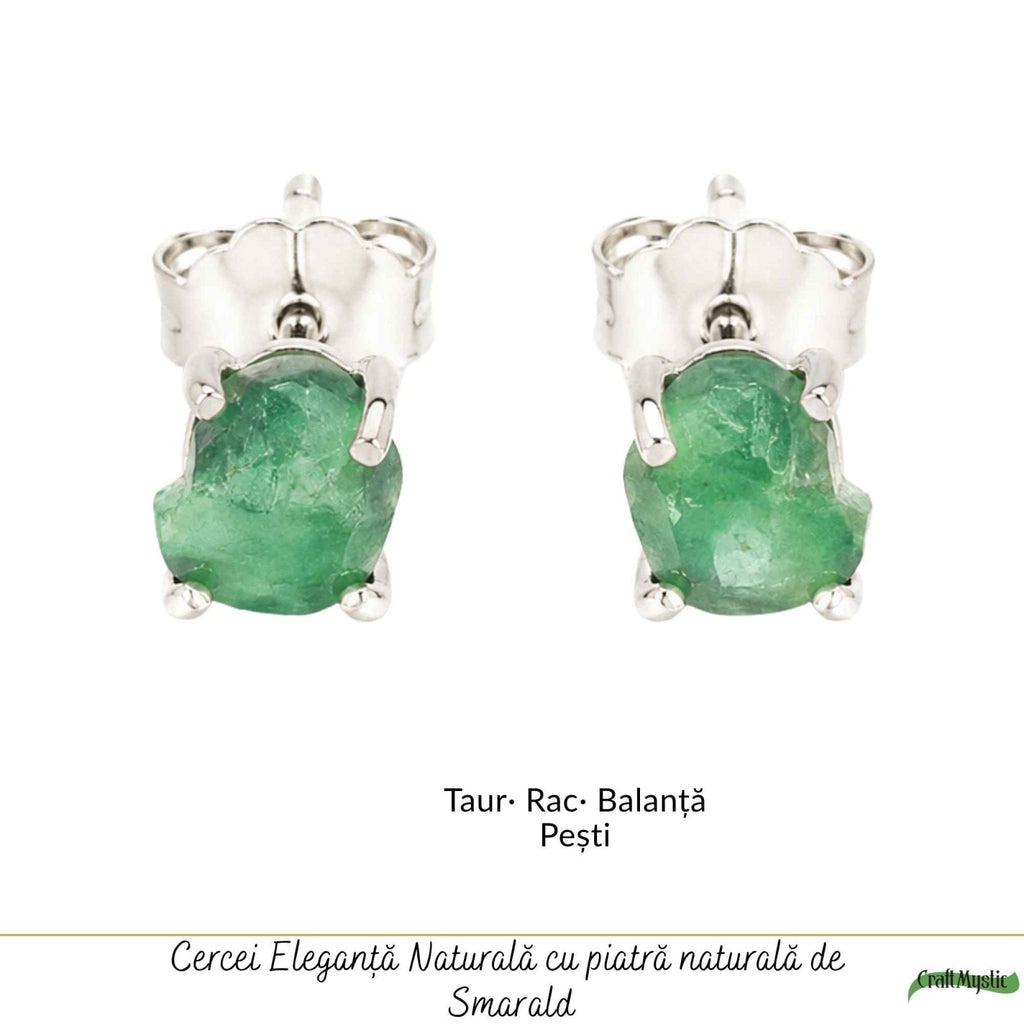 Cercei cu Smarald, Argint 925 – CraftMystic