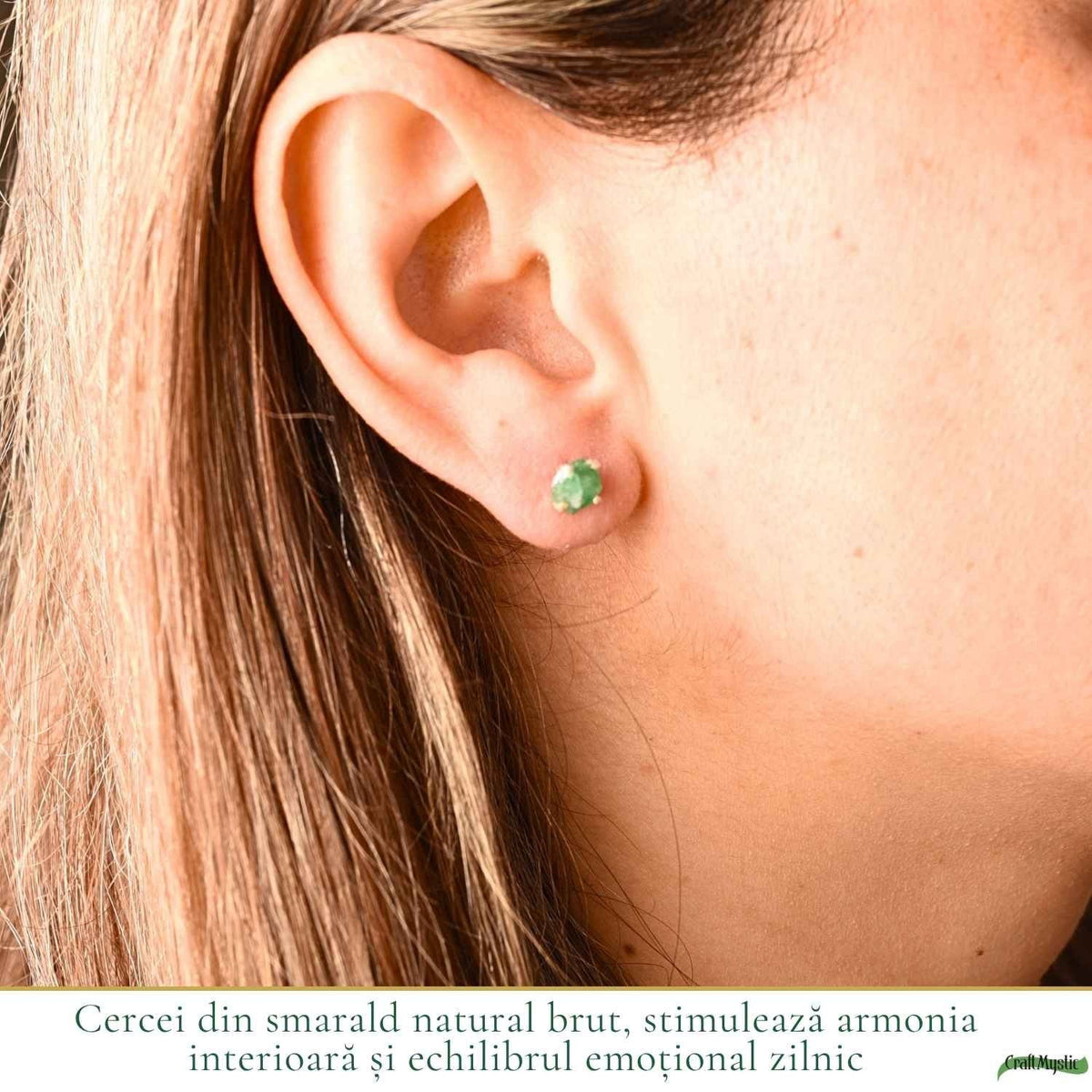 Cercei cu Smarald, Argint 925 – CraftMystic