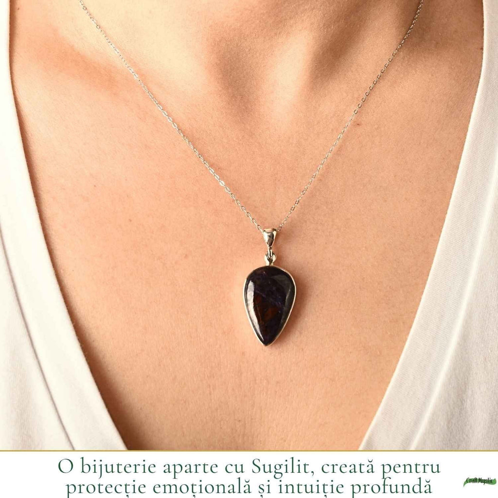 Colier cu Sugilit, Argint 925 – CraftMystic