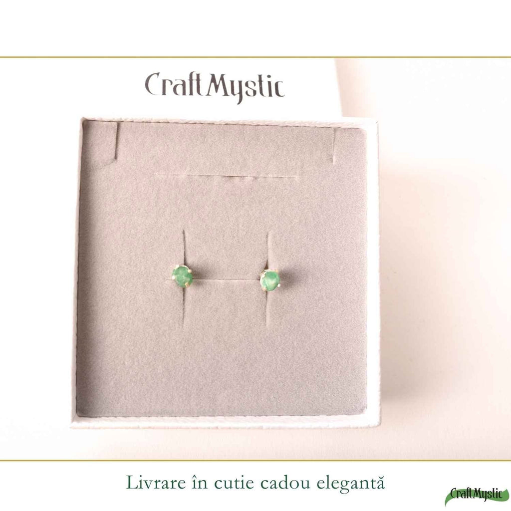 Cercei cu Smarald, Argint 925 – CraftMystic
