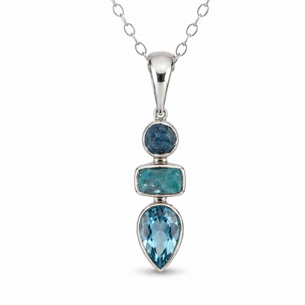 Colier cu Topaz și Apatit, Argint 925 – CraftMystic