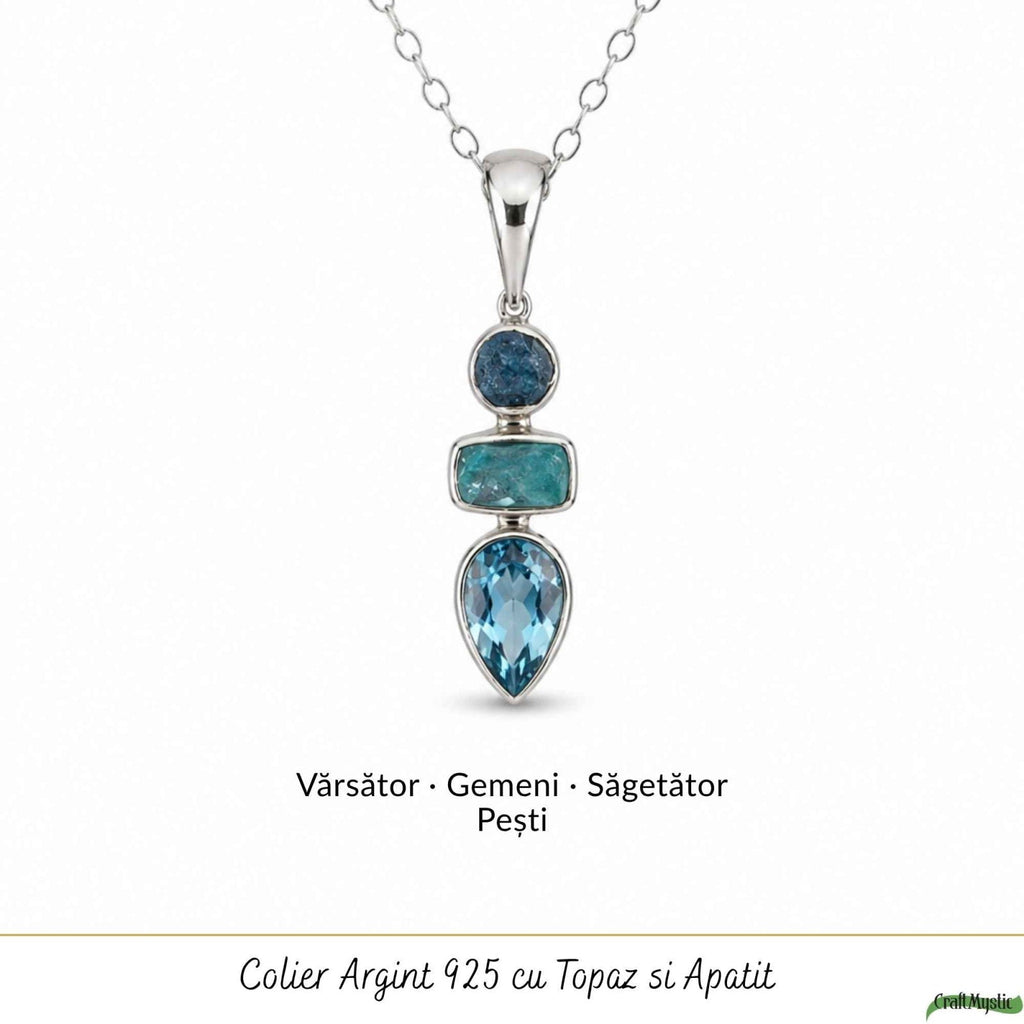 Colier cu Topaz și Apatit, Argint 925 – CraftMystic