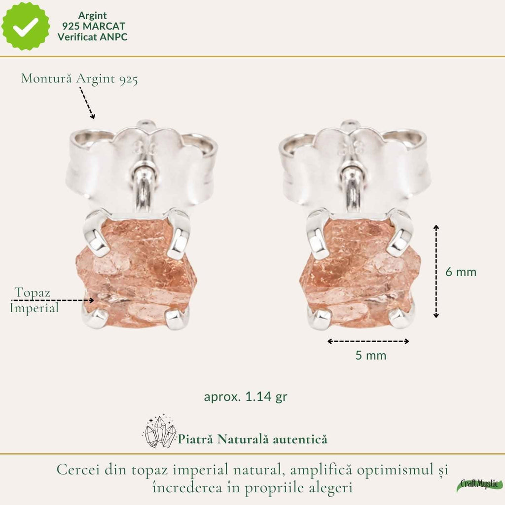 Cercei cu Topaz, Argint 925 – CraftMystic
