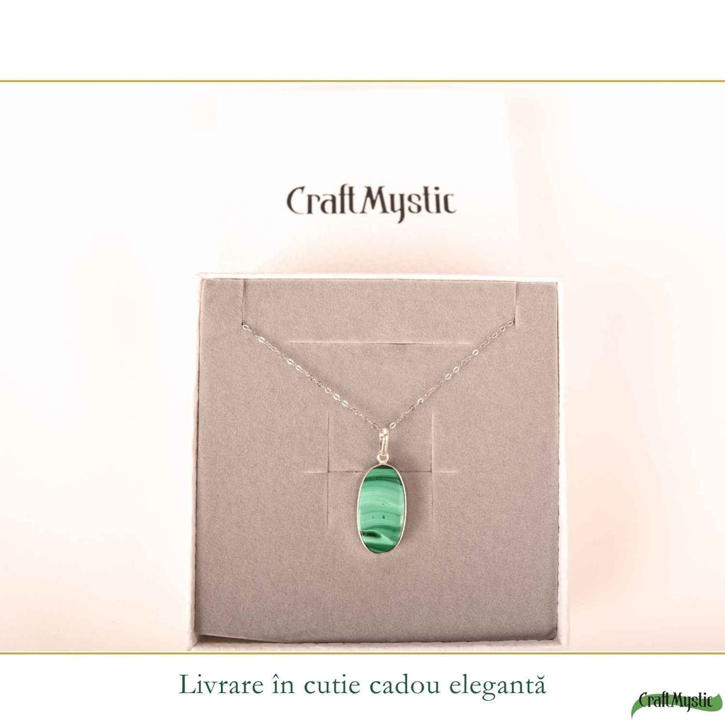 Colier cu Malachit, Argint 925 – CraftMystic