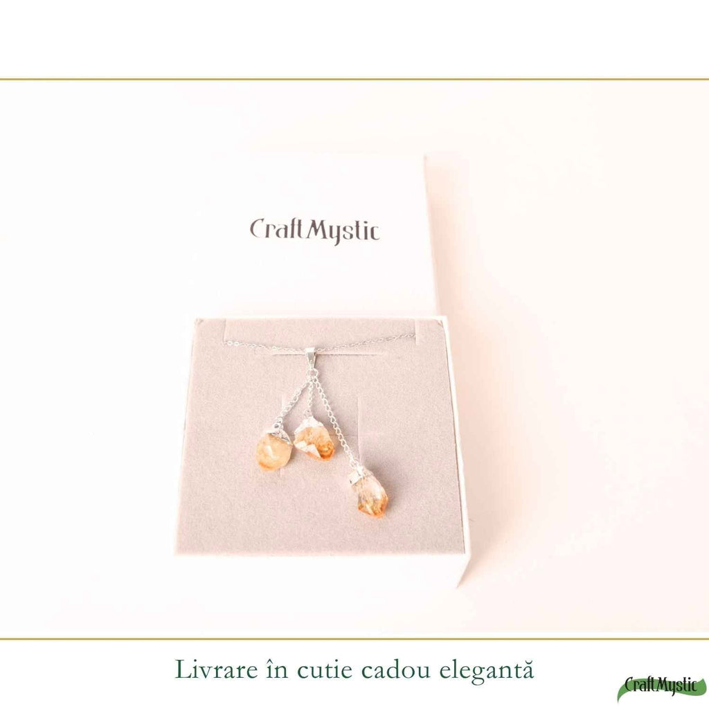 Colier cu Citrin, Argint 925 – CraftMystic