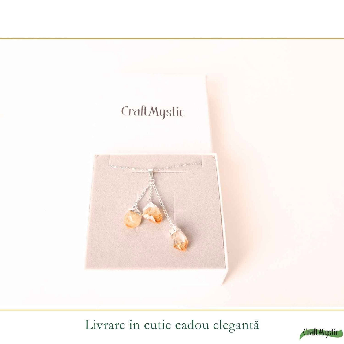 Colier cu Citrin, Argint 925 – CraftMystic