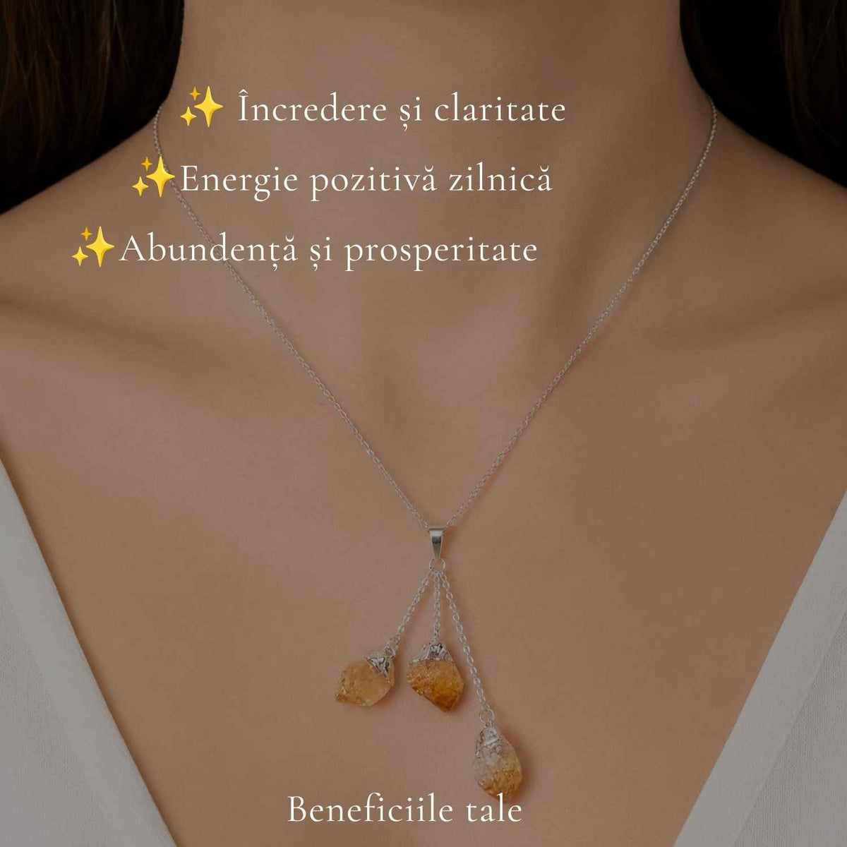 Colier cu Citrin, Argint 925 – CraftMystic