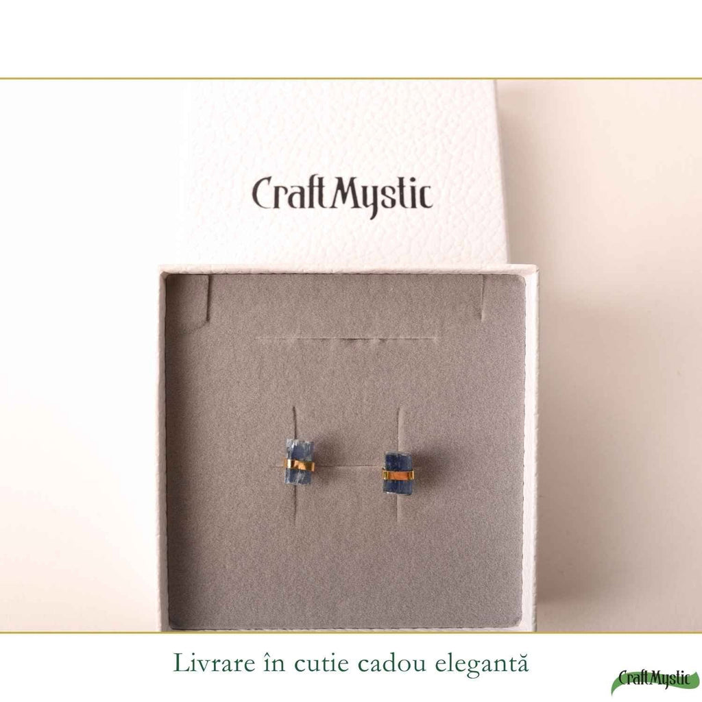 Cercei cu Kyanit, Argint 925 placat aur 18k – CraftMystic