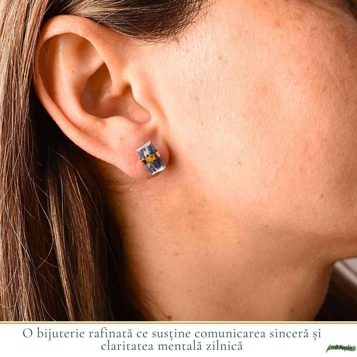 Cercei cu Kyanit, Argint 925 placat aur 18k – CraftMystic