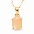 Colier cu Opal, Argint 925 placat aur 18k – CraftMystic