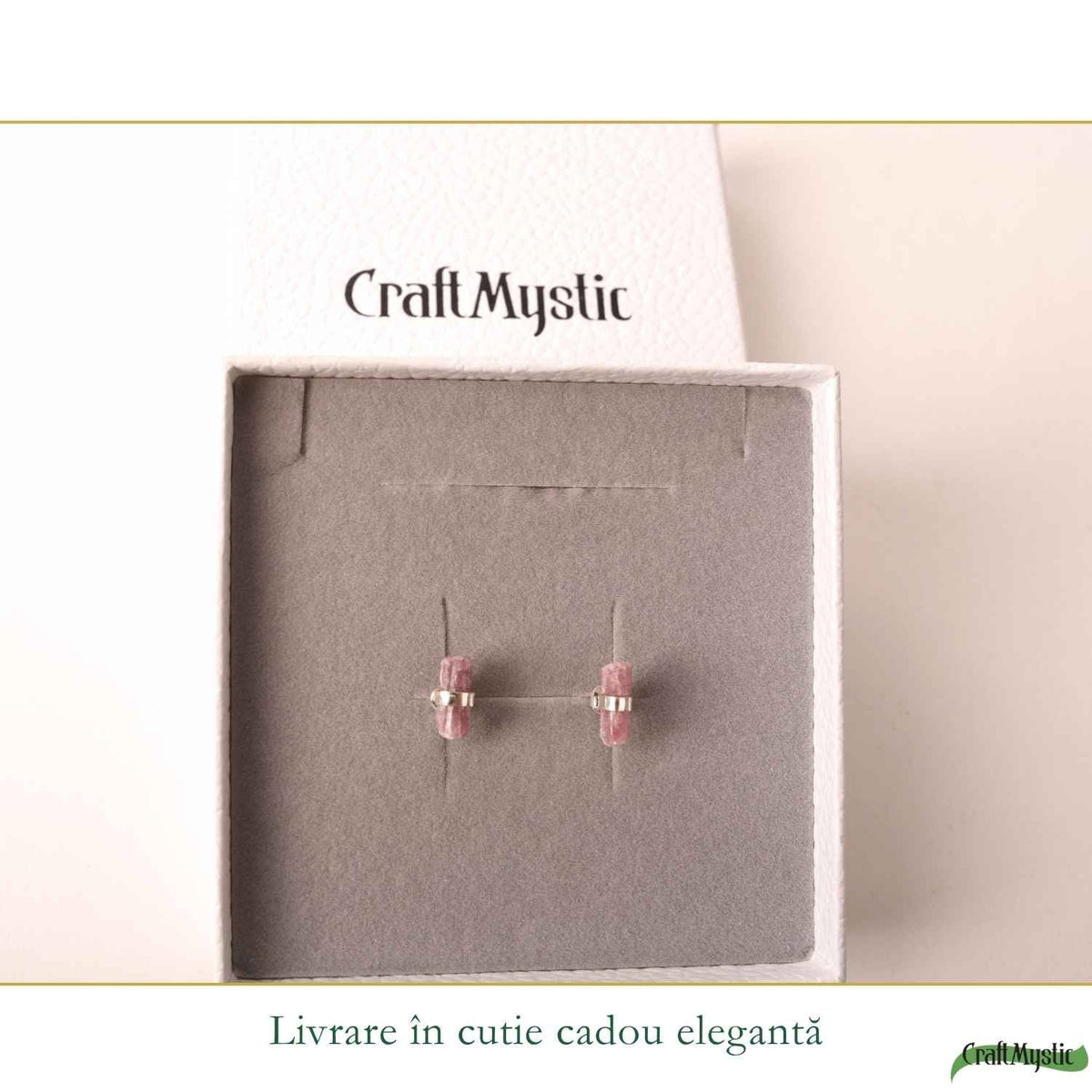 Cercei cu Turmalină Roz, Argint 925 – CraftMystic