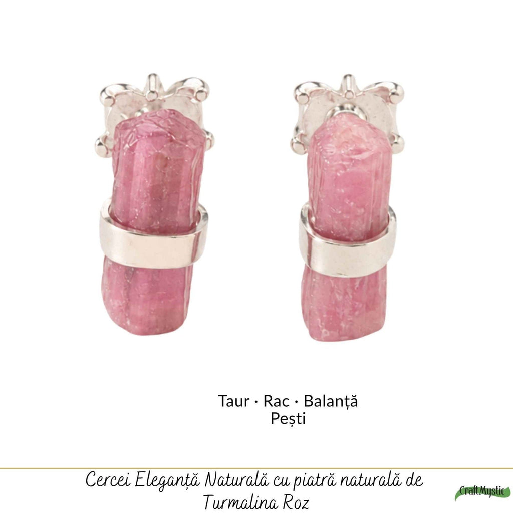 Cercei cu Turmalină Roz, Argint 925 – CraftMystic
