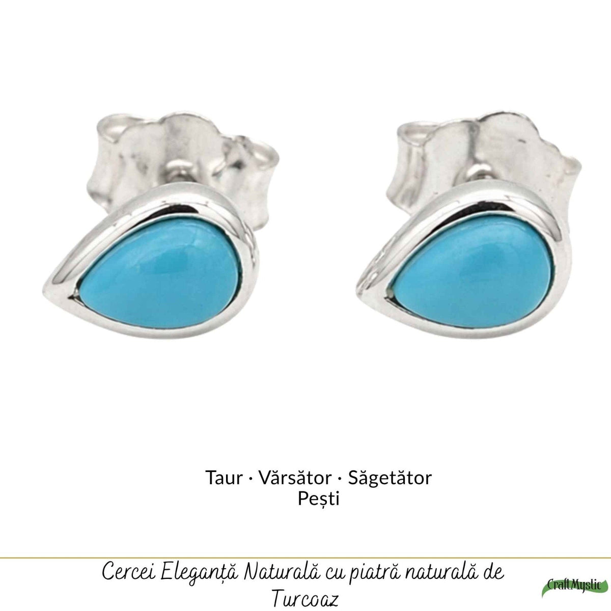 Cercei cu Turcoaz, Argint 925 – CraftMystic