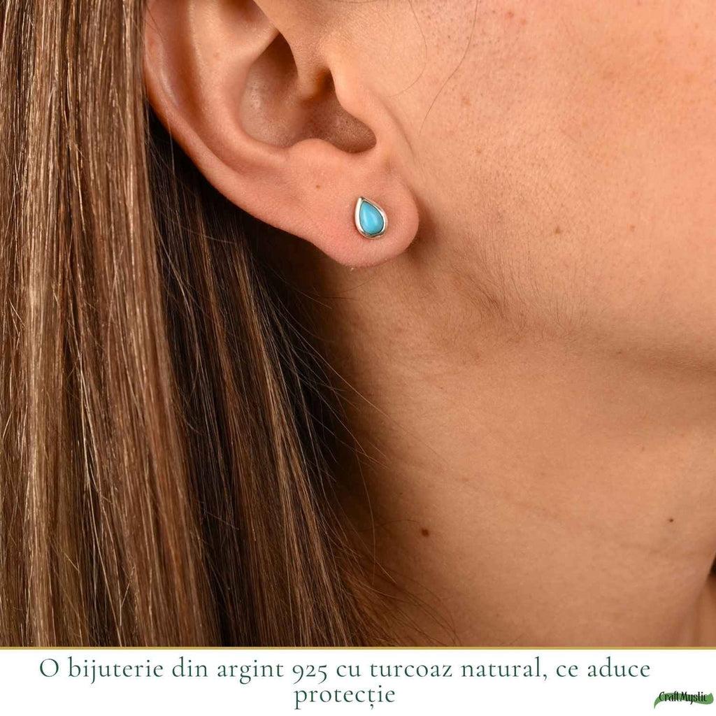 Cercei cu Turcoaz, Argint 925 – CraftMystic
