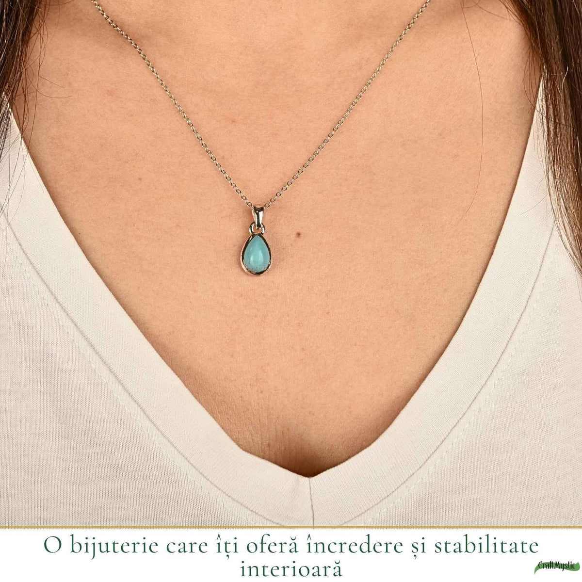 Colier cu Turcoaz, Argint 925 – CraftMystic