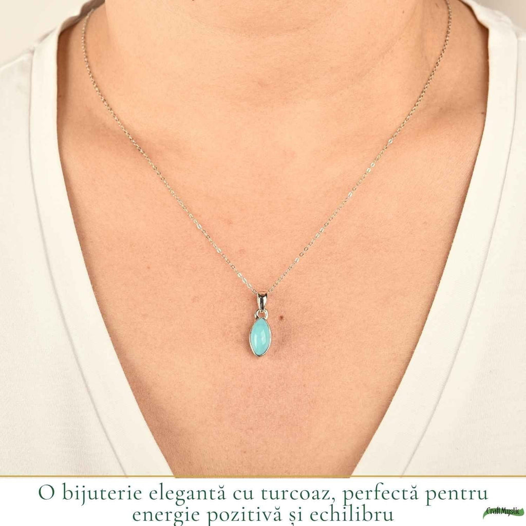 Colier cu Turcoaz, Argint 925 – CraftMystic