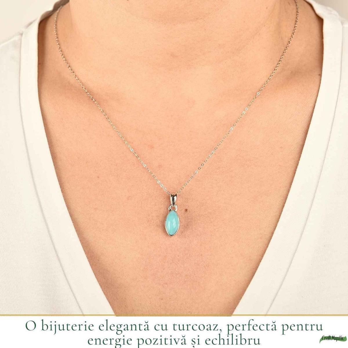 Colier cu Turcoaz, Argint 925 – CraftMystic