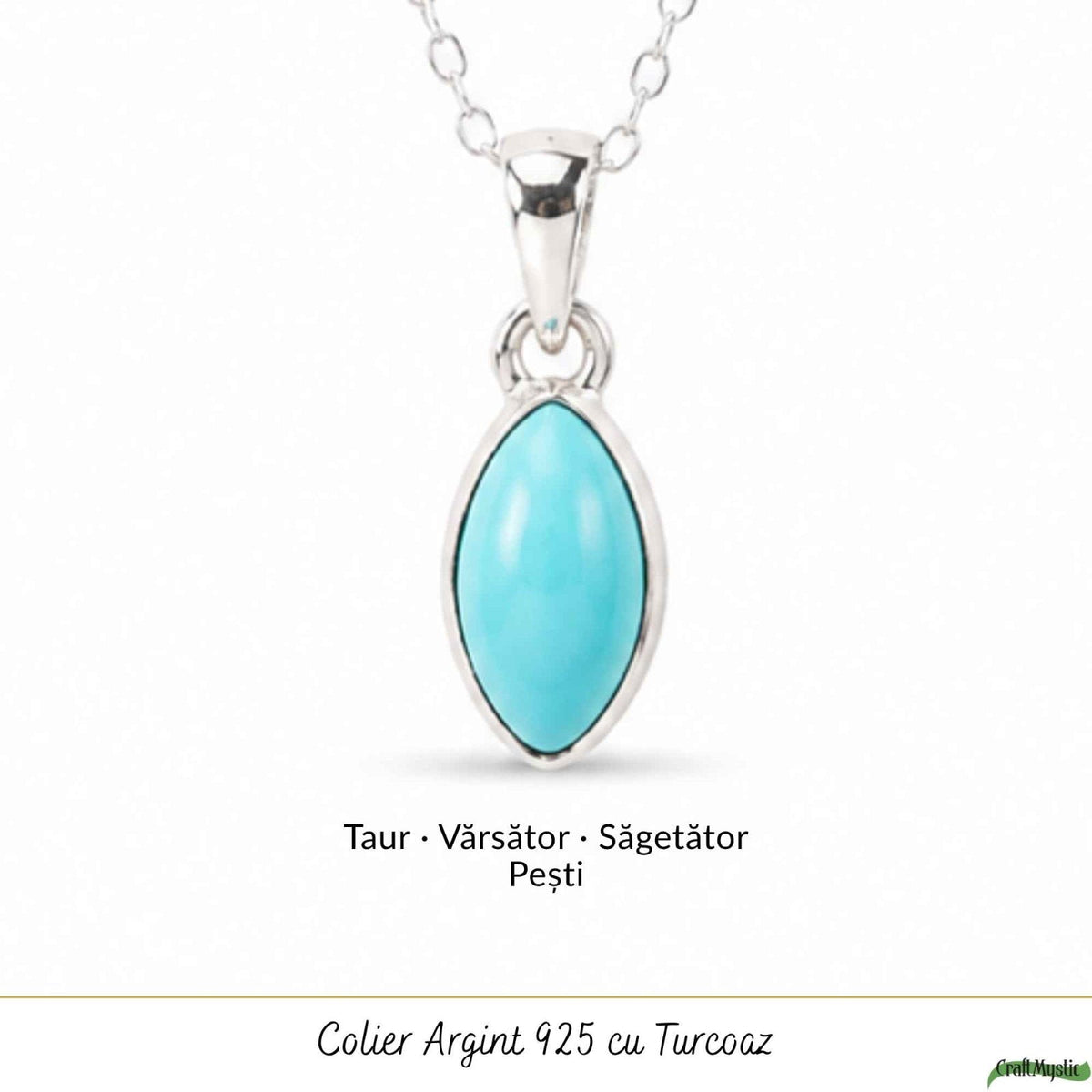 Colier cu Turcoaz, Argint 925 – CraftMystic