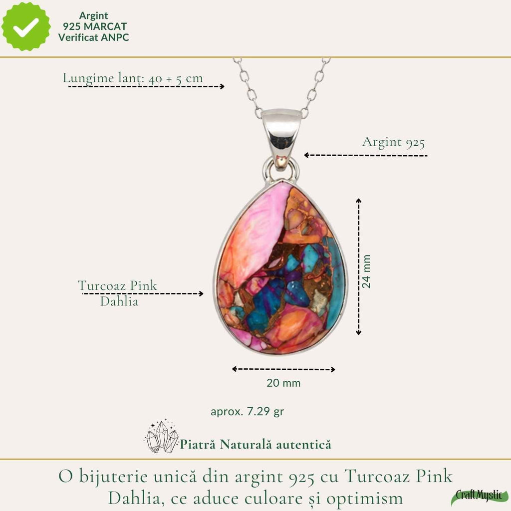 Colier cu Turcoaz, Argint 925 – CraftMystic