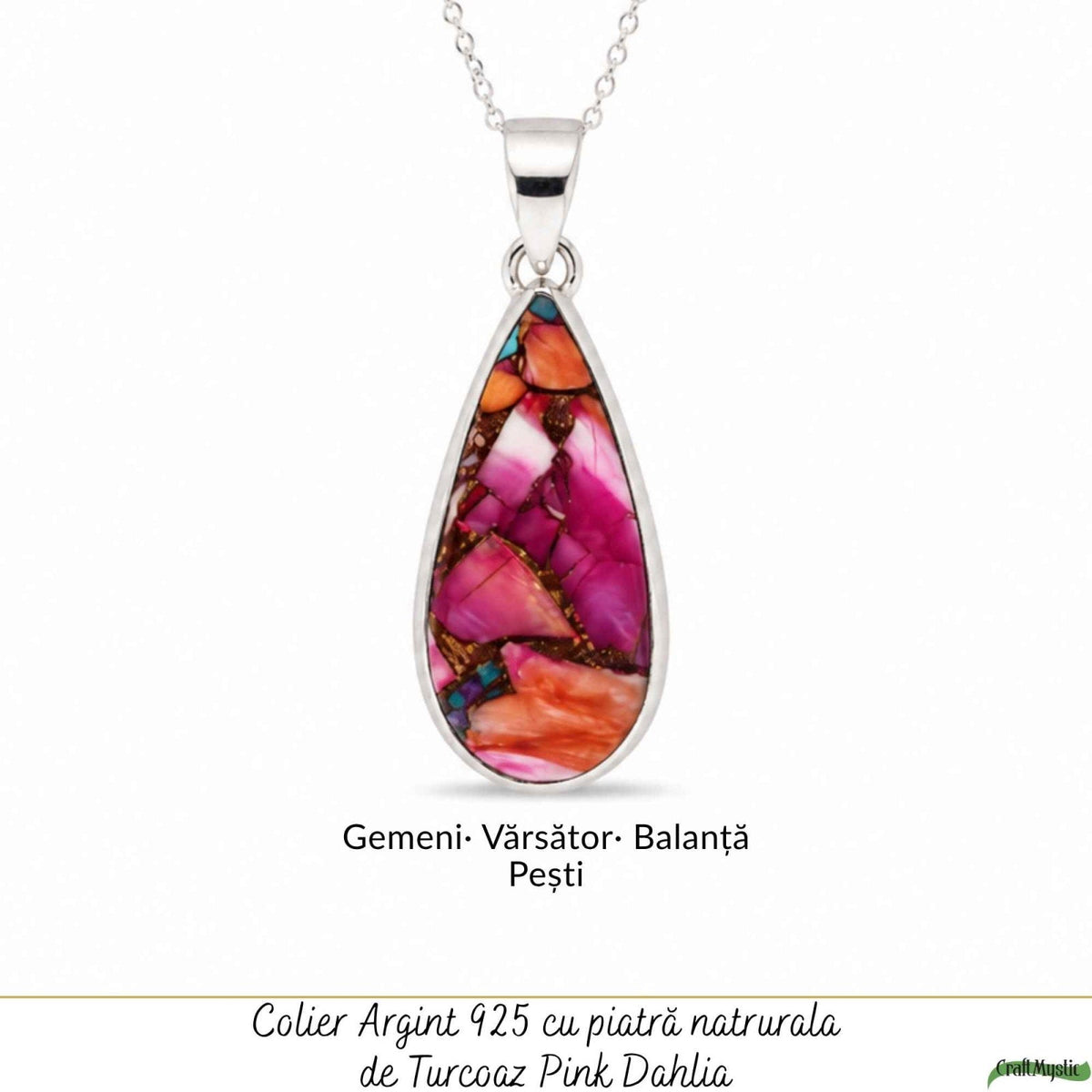 Colier cu Turcoaz, Argint 925 – CraftMystic