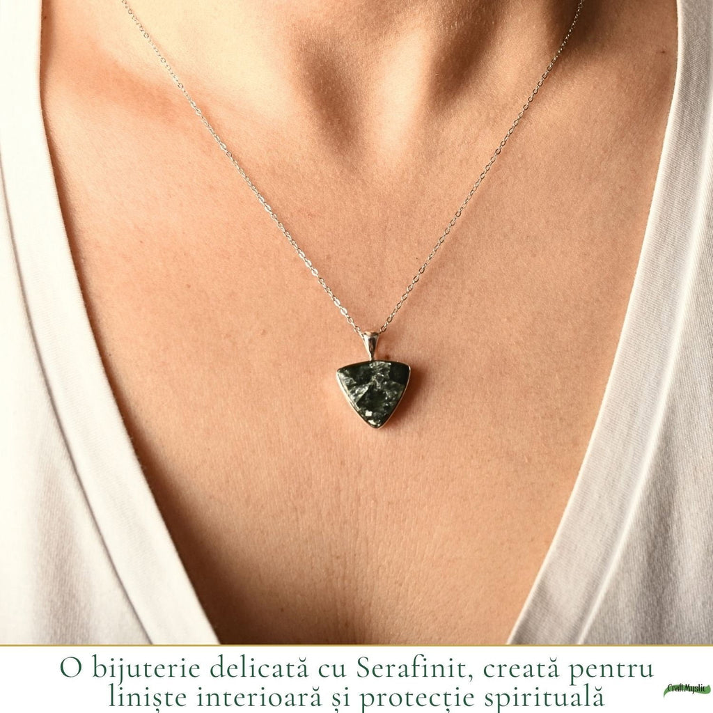 Colier cu Serafinit, Argint 925 – CraftMystic