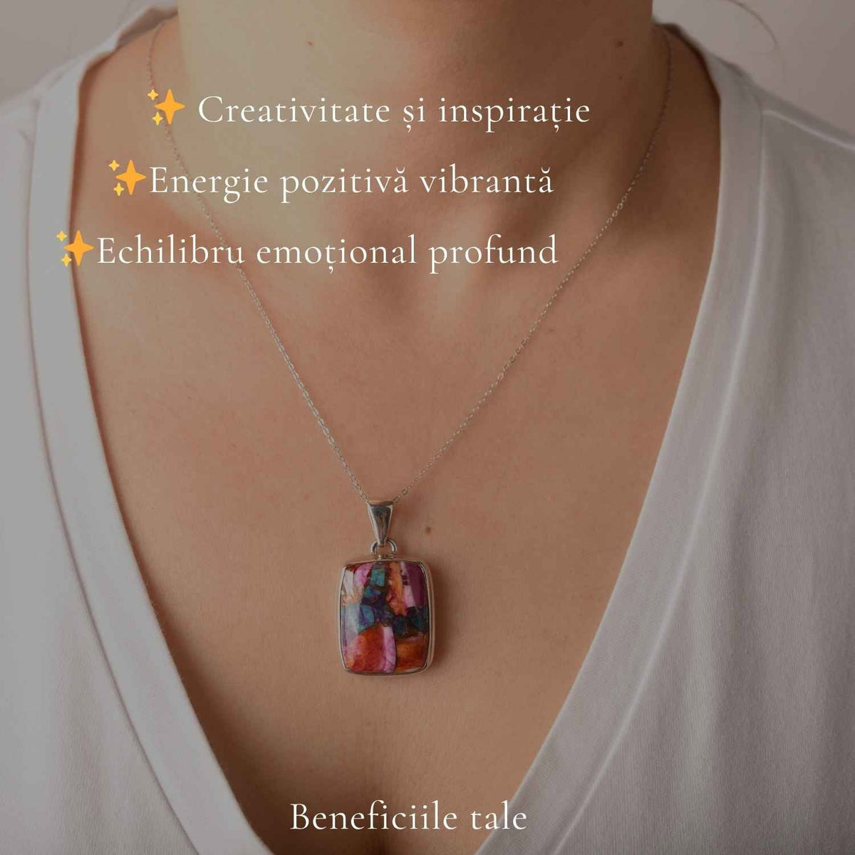 Colier cu Turcoaz, Argint 925 – CraftMystic