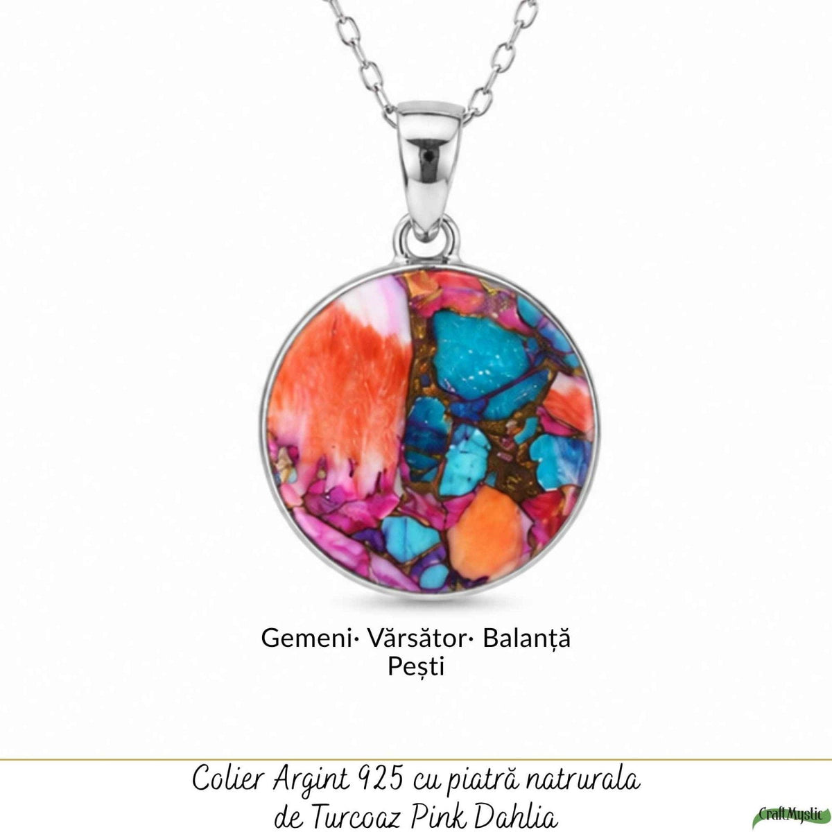Colier cu Turcoaz, Argint 925 – CraftMystic
