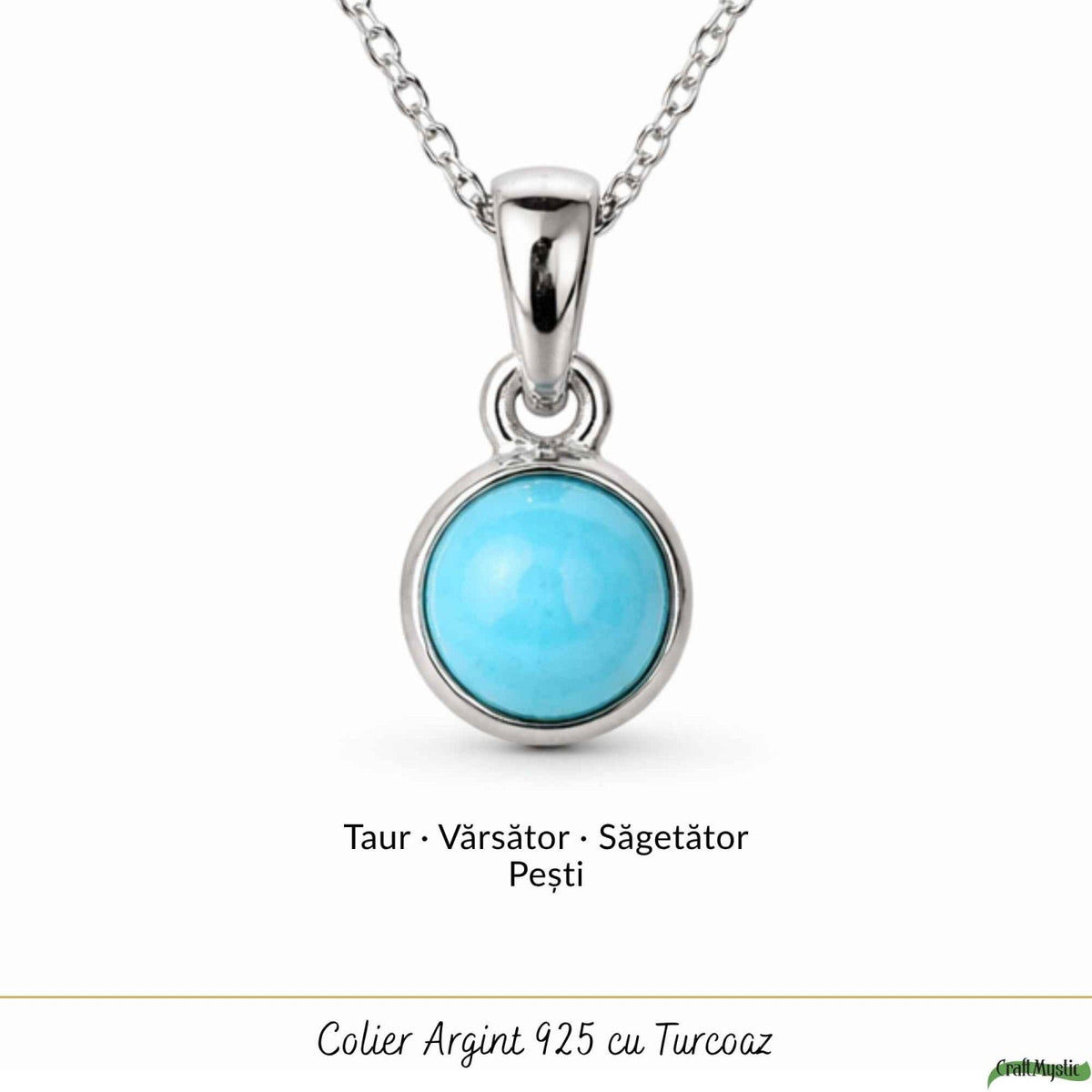 Colier cu Turcoaz, Argint 925 – CraftMystic