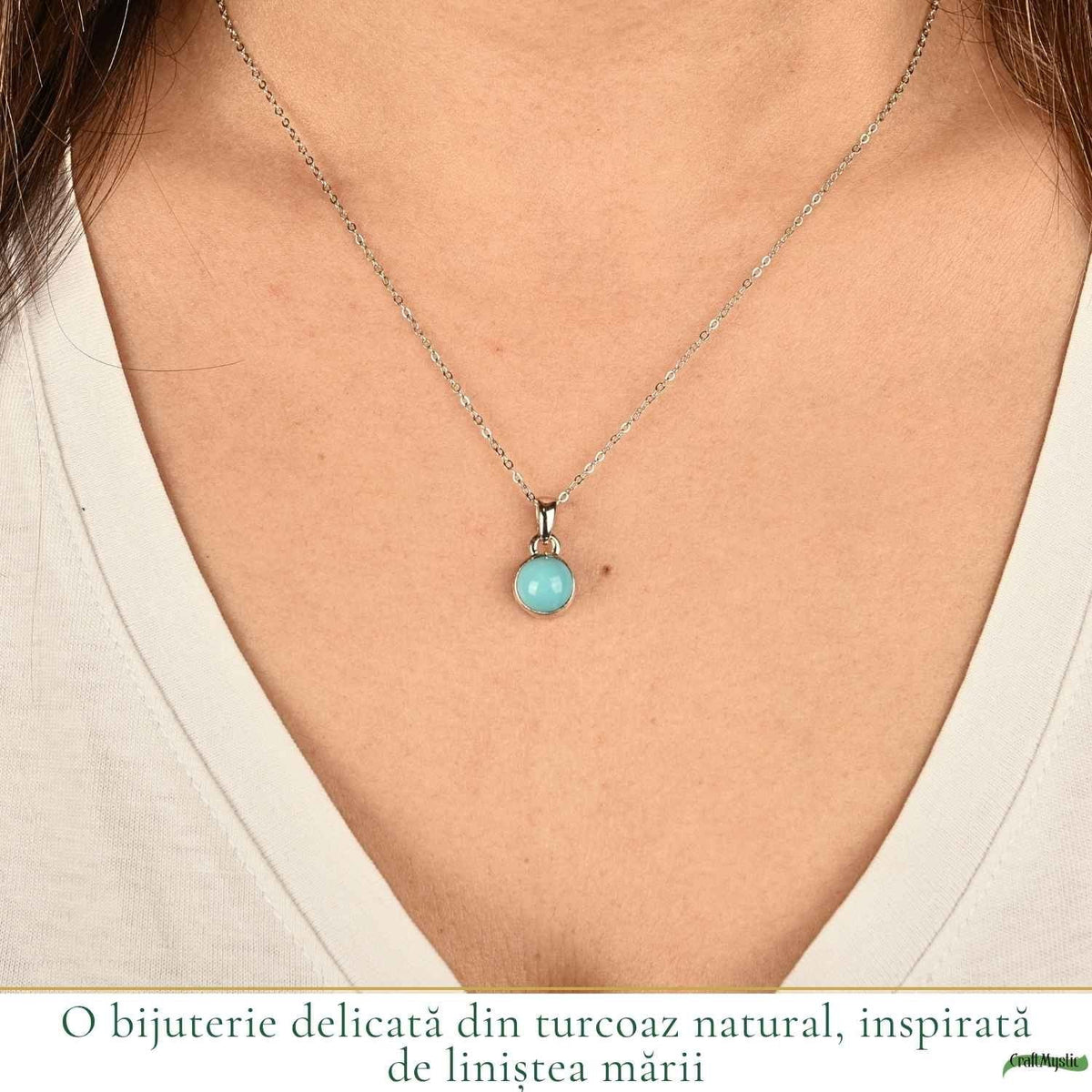 Colier cu Turcoaz, Argint 925 – CraftMystic