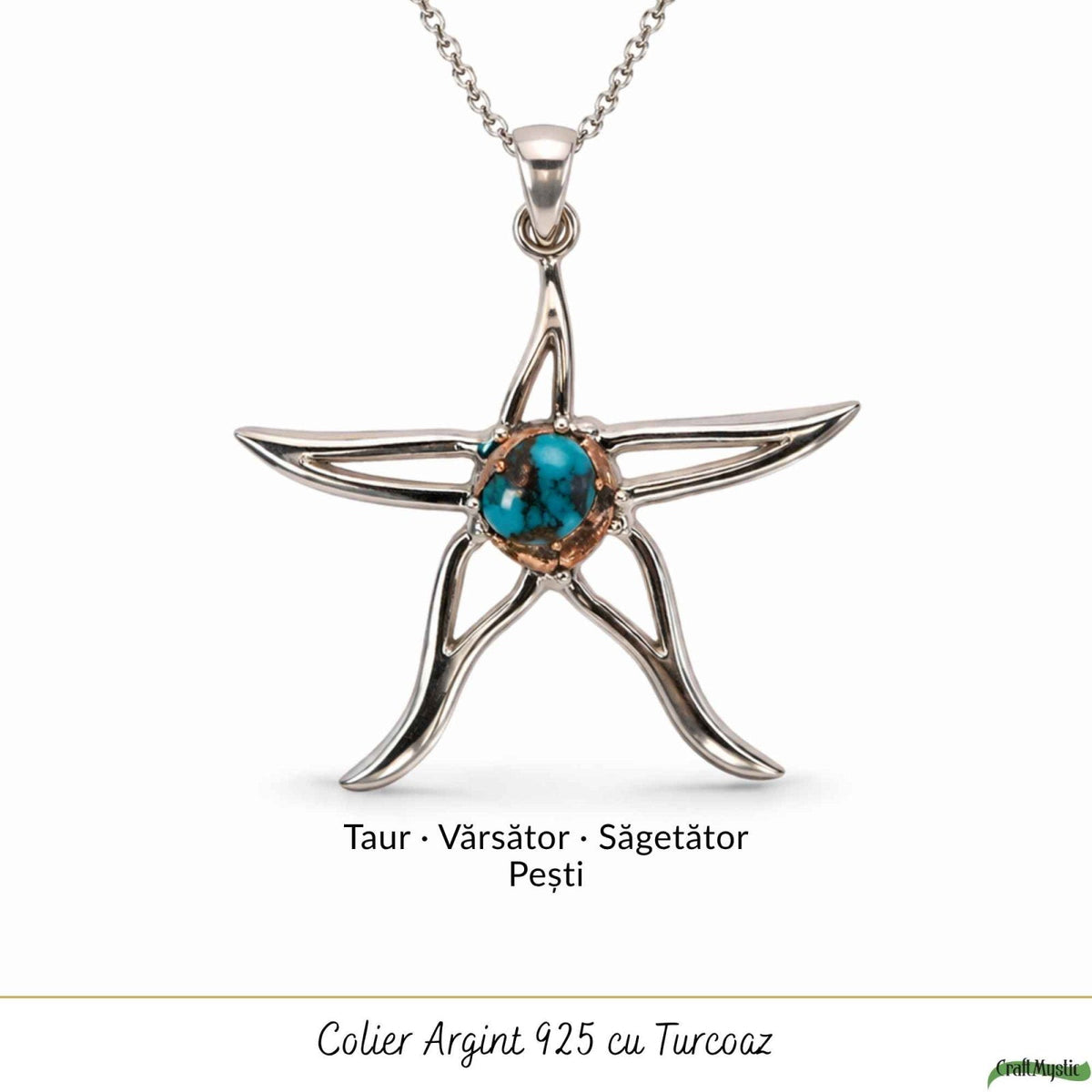 Colier cu Turcoaz, Argint 925 – CraftMystic