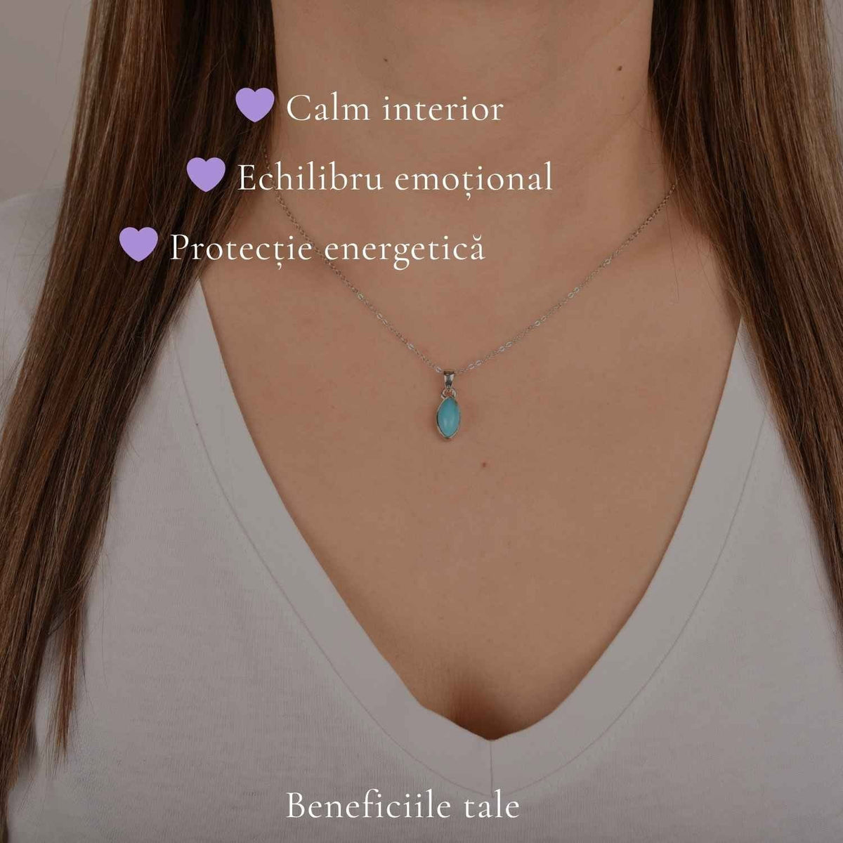 Colier cu Turcoaz, Argint 925 – CraftMystic