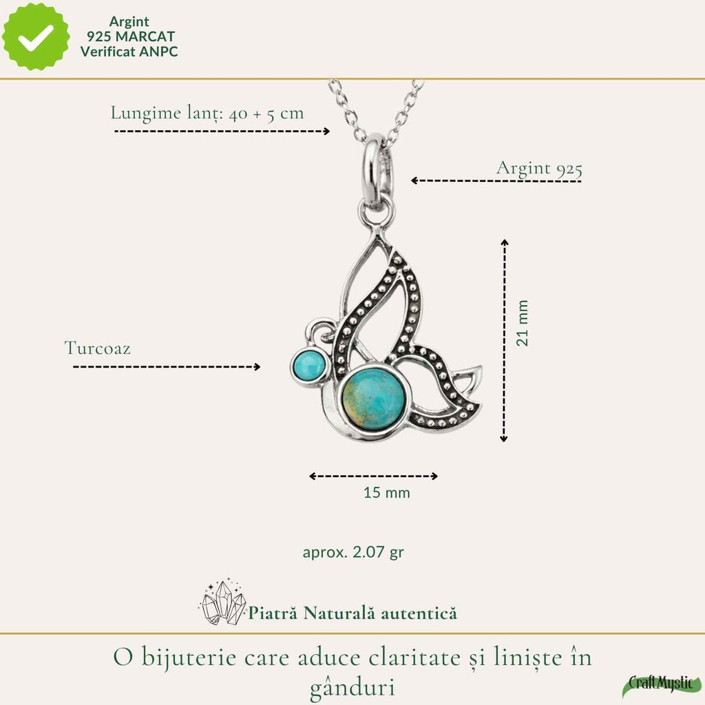 Colier cu Turcoaz, Argint 925 – CraftMystic