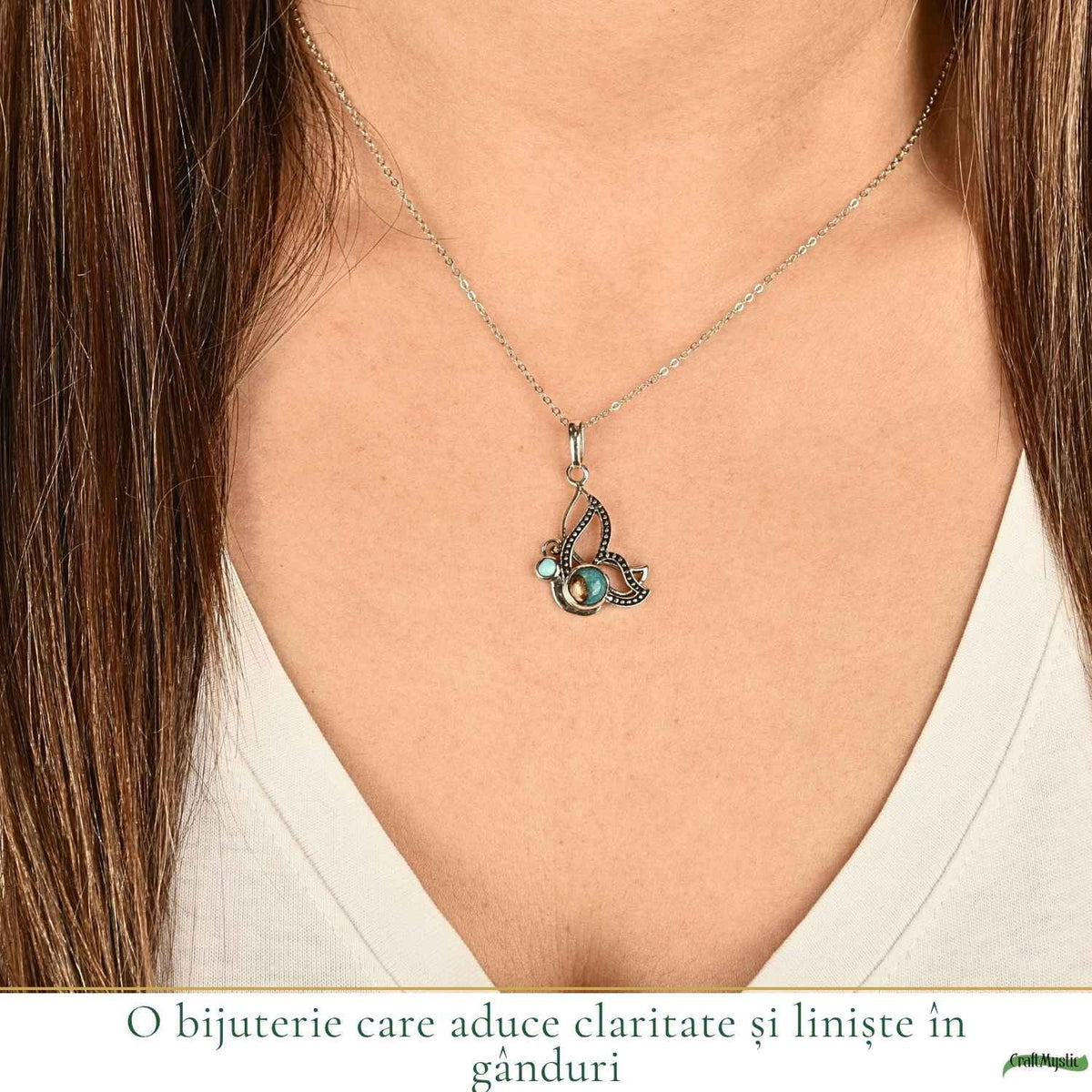 Colier cu Turcoaz, Argint 925 – CraftMystic