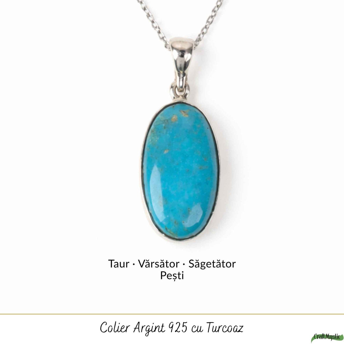 Colier cu Turcoaz, Argint 925 – CraftMystic