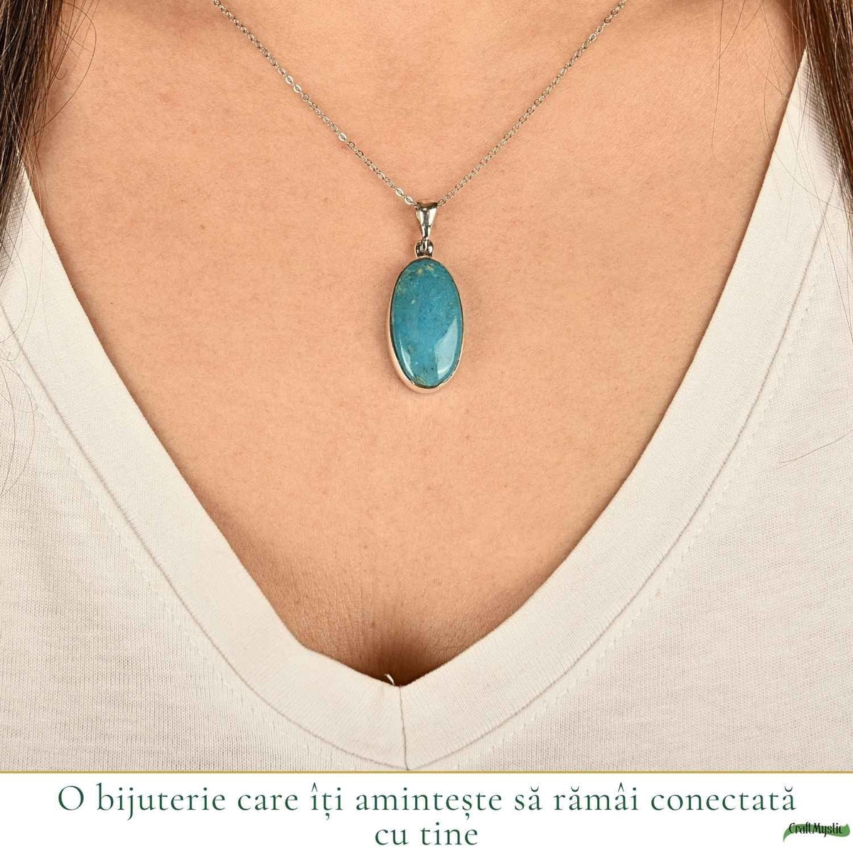 Colier cu Turcoaz, Argint 925 – CraftMystic