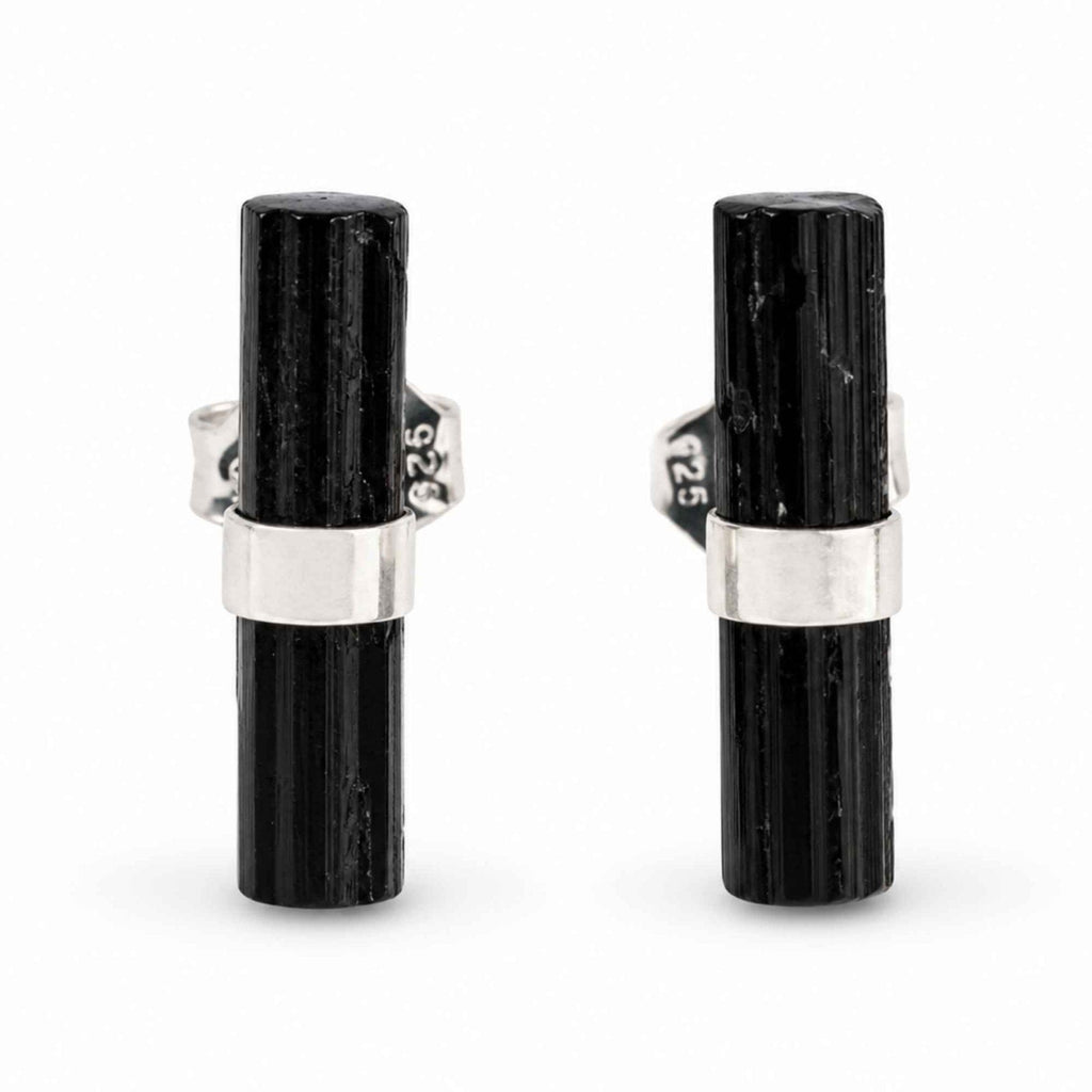 Cercei cu Turmalină Neagră, Argint 925 – CraftMystic