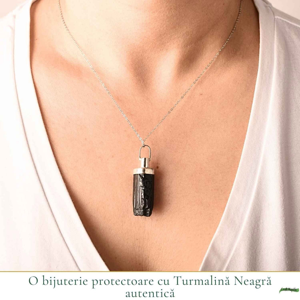 Colier cu Turmalină Neagră, Argint 925 – CraftMystic